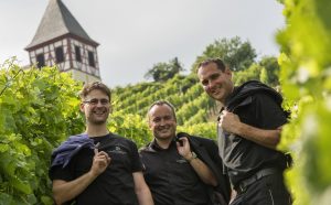 Man sieht Kellermeister Andreas Reichert, Geschäftsführer Axel Gerst und Vorstandsvorsitzender Thomas Beyl von den Weingärtnern Cleebronn & Güglingen