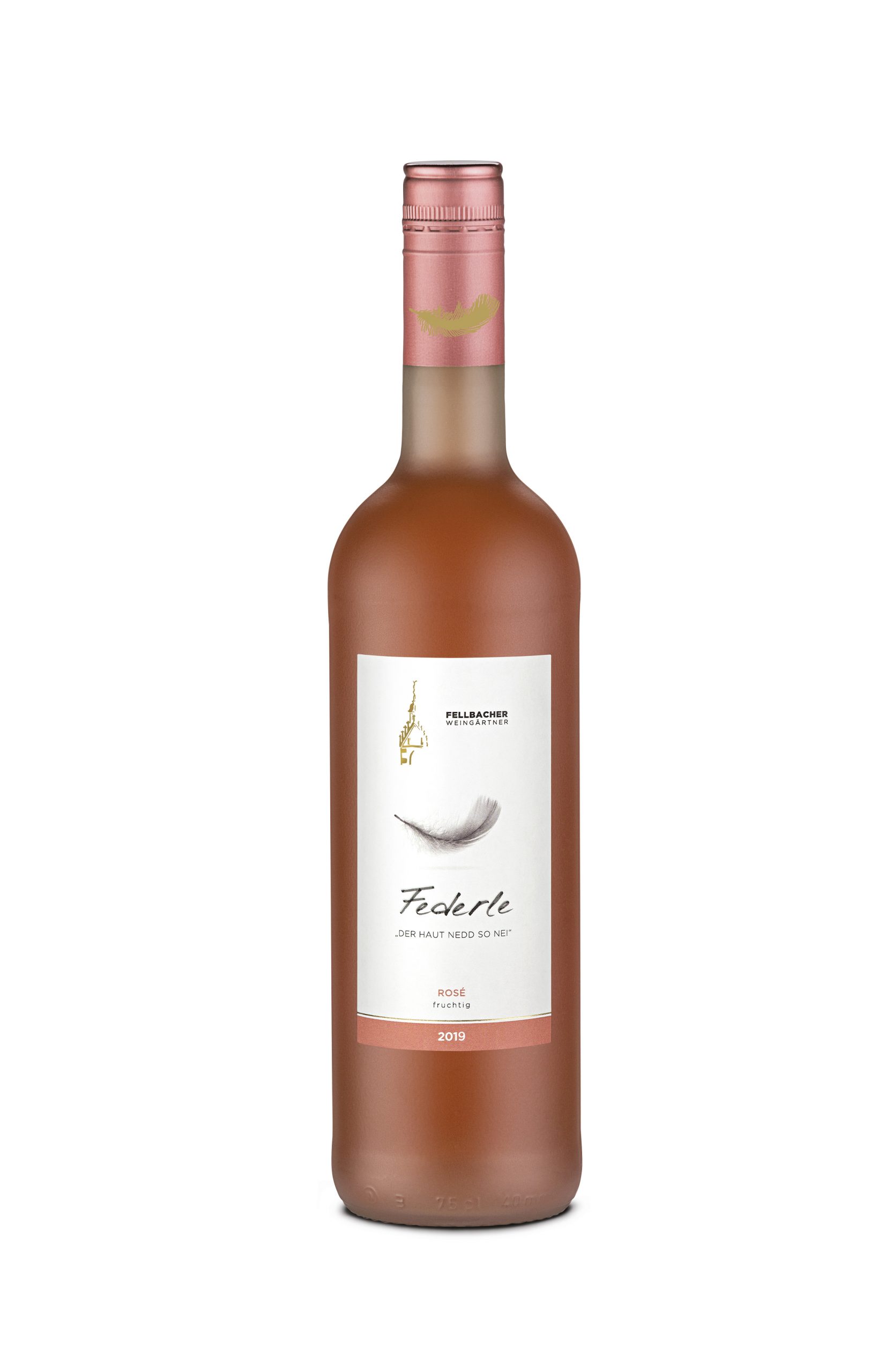 Wein mit moderatem Alkoholgehalt: Flaschenansicht des Federle Rosé