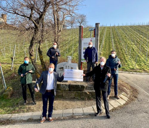 Heilbronn: Scheckübergabe Bürgerwein im Februar 2020