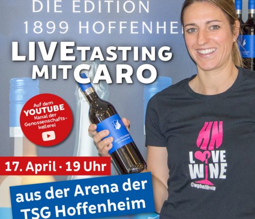 Genossenschaftskellerei Heilbronn Werbung für ihre Online-Verkostung in Sinsheim am 17.04.2021