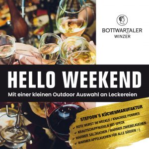 Infromationszettel zum Hallo Weekend bei den Bottwartaler Winzer