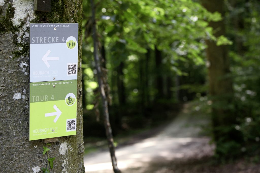 Joggingstrecke im Wald von Heubach