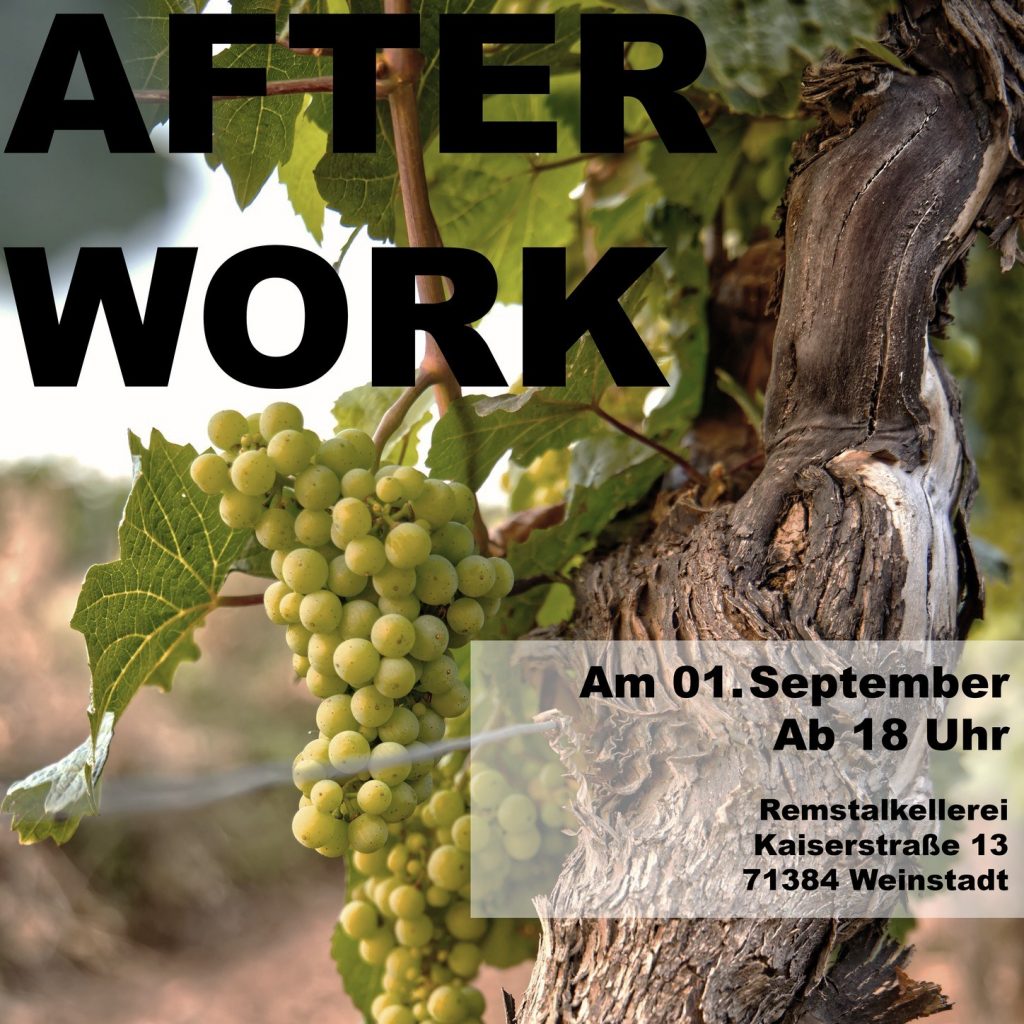 Events im September in der Weinheimat Württemberg: Afterwork der Remstalkellerei