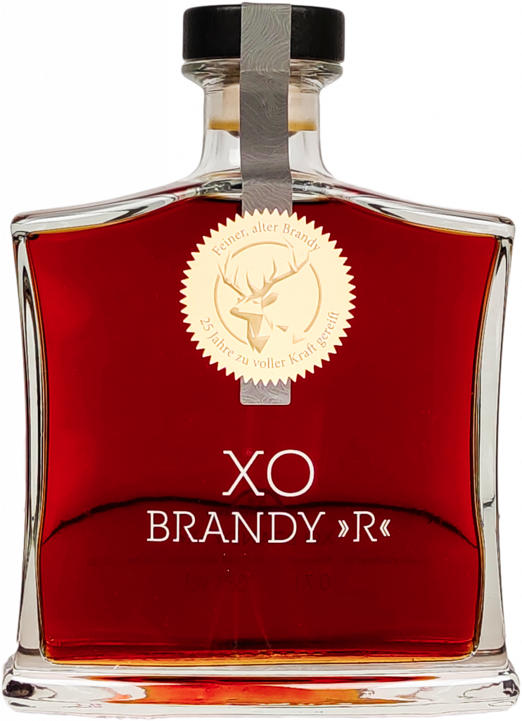 XO Brandy "R" der Remstalkellerei, Flaschenansicht