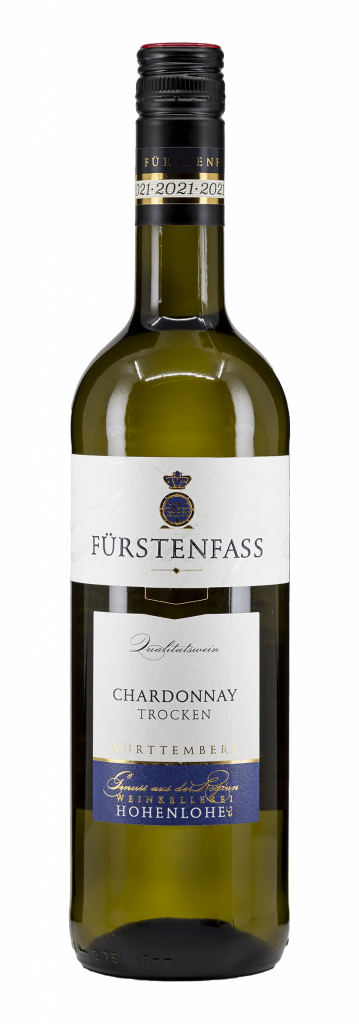 Chardonnay trocken "Fürstenfass" der Weinkellerei Hohenlohe