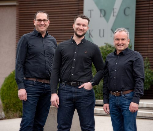 Das Führungstrio der Weingärtner Cleebronn-üglingen: Vorstandsvorsitzender Thomas Beyl, Kellermeister Max Kusic und Geschäftsführer Axel Gerst