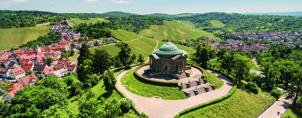 Luftaufnahme der Stuttgarter Grabkapelle
